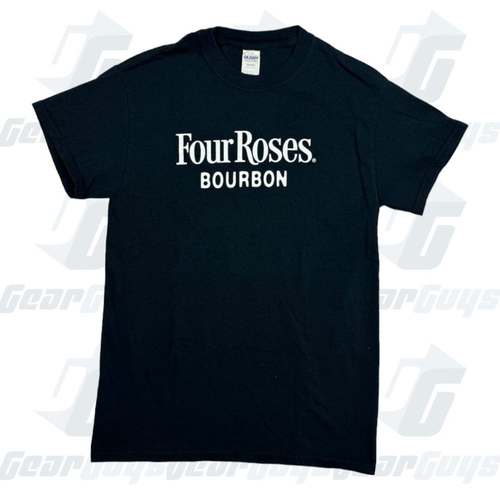 Four Roses Bourbon Unisex Black Short Sleeve Crew Neck T-Shirt Size Small
